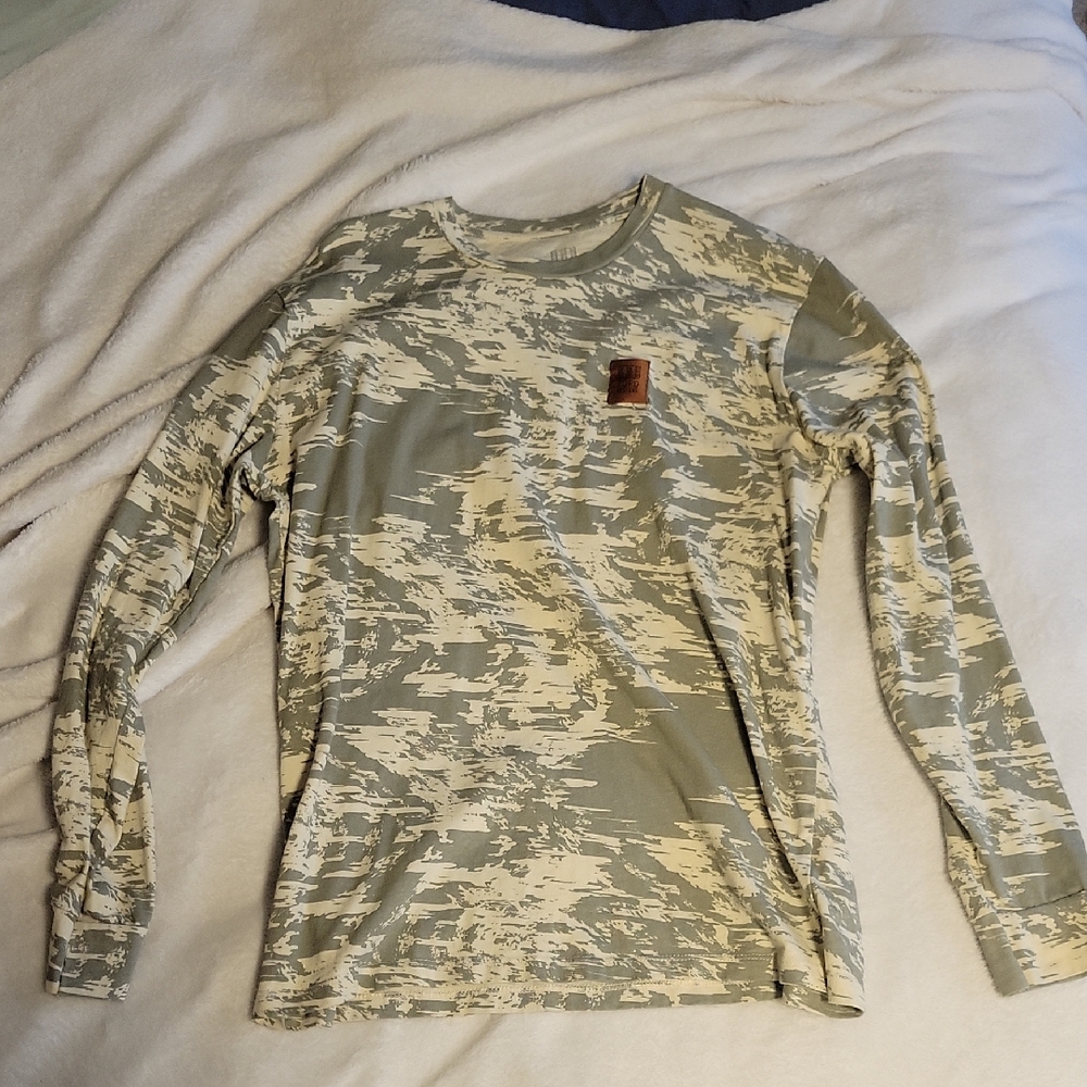 Topo Designs Beige and Cream Long Sleeve Shirt